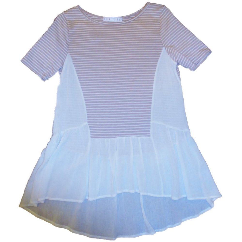 Tunic Blouse NWT 'Potter's Pot' Short Sleeve Top Knit Lightweight T-Shirt Summer